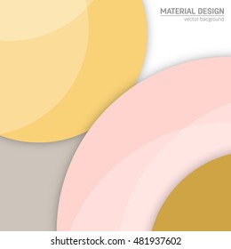 Vector material design background. Abstract creative concept layout template. For web and mobile app, paper art illustration design. style blank, poster, booklet. Motion wallpaper element. Flat ui