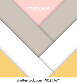 Vector material design background. Abstract creative concept layout template. For web and mobile app, paper art illustration design. style blank, poster, booklet. Motion wallpaper element. Flat ui