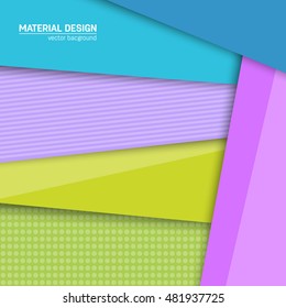 Vector material design background. Abstract creative concept layout template. For web and mobile app, paper art illustration design. style blank, poster, booklet. Motion wallpaper element. Flat ui
