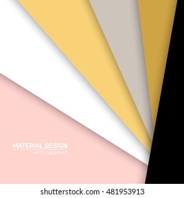 Vector material design background. Abstract creative concept layout template. For web and mobile app, paper art illustration design. style blank, poster, booklet. Motion wallpaper element. Flat ui