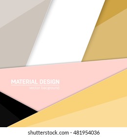 Vector material design background. Abstract creative concept layout template. For web and mobile app, paper art illustration design. style blank, poster, booklet. Motion wallpaper element. Flat ui