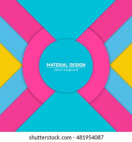 Vector material design background. Abstract creative concept layout template. For web and mobile app, paper art illustration design. style blank, poster, booklet. Motion wallpaper element. Flat ui