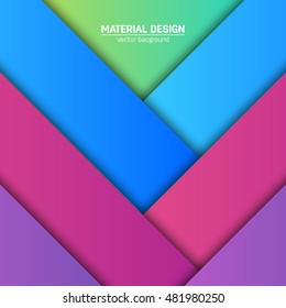 Vector material design background. Abstract creative concept layout template. For web and mobile app, paper art illustration design. style blank, poster, booklet. Motion wallpaper element. Flat ui