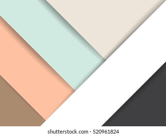 Vector material design background. Abstract creative concept layout template. For web and mobile app, paper art illustration.