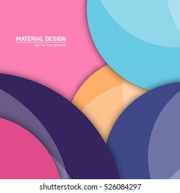 Vector material design background. Abstract creative concept layout template. For web and mobile app, paper art illustration design. style blank, poster, booklet. Motion wallpaper element. Flat ui