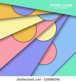 Vector material design background. Abstract creative concept layout template. For web and mobile app, paper art illustration design. style blank, poster, booklet. Motion wallpaper element. Flat ui