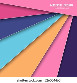 Vector material design background. Abstract creative concept layout template. For web and mobile app, paper art illustration design. style blank, poster, booklet. Motion wallpaper element. Flat ui
