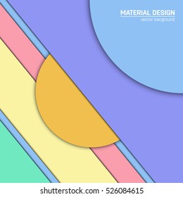 Vector material design background. Abstract creative concept layout template. For web and mobile app, paper art illustration, style blank, poster, booklet. Motion wallpaper element. Flat ui