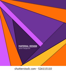 Vector material design background. Abstract creative concept layout template. For web and mobile app, paper art illustration, style blank, poster, booklet. Motion wallpaper element. Flat ui