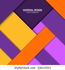 Vector material design background. Abstract creative concept layout template. For web and mobile app, paper art illustration, style blank, poster, booklet. Motion wallpaper element. Flat ui