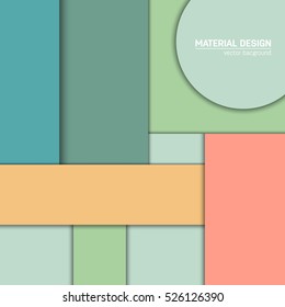 Vector material design background. Abstract creative concept layout template. For web and mobile app, paper art illustration, style blank, poster, booklet. Motion wallpaper element. Flat ui