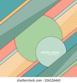 Vector material design background. Abstract creative concept layout template. For web and mobile app, paper art illustration, style blank, poster, booklet. Motion wallpaper element. Flat ui