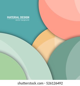Vector material design background. Abstract creative concept layout template. For web and mobile app, paper art illustration, style blank, poster, booklet. Motion wallpaper element. Flat ui