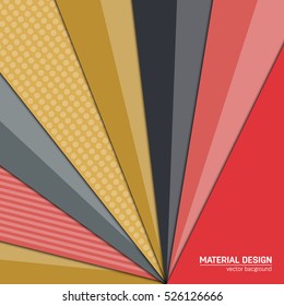 Vector material design background. Abstract creative concept layout template. For web and mobile app, paper art illustration, style blank, poster, booklet. Motion wallpaper element. Flat ui