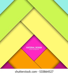 Vector material design background. Abstract creative concept layout template. For web and mobile app, paper art illustration, style blank, poster, booklet. Motion wallpaper element. Flat ui.