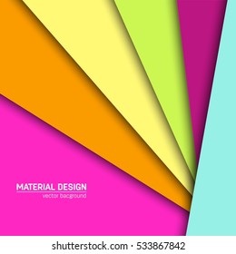 Vector material design background. Abstract creative concept layout template. For web and mobile app, paper art illustration, style blank, poster, booklet. Motion wallpaper element. Flat ui.