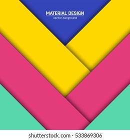 Vector material design background. Abstract creative concept layout template. For web and mobile app, paper art illustration, style blank, poster, booklet. Motion wallpaper element. Flat ui.