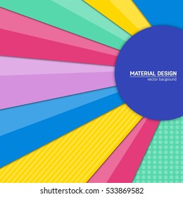 Vector material design background. Abstract creative concept layout template. For web and mobile app, paper art illustration, style blank, poster, booklet. Motion wallpaper element. Flat ui.