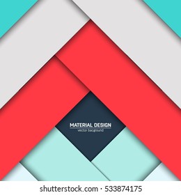 Vector material design background. Abstract creative concept layout template. For web and mobile app, paper art illustration, style blank, poster, booklet. Motion wallpaper element. Flat ui.