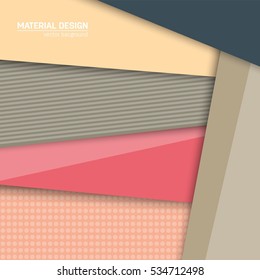 Vector material design background. Abstract creative concept layout template. For web and mobile app, paper art illustration, style blank, poster, booklet. Motion wallpaper element. Flat ui.