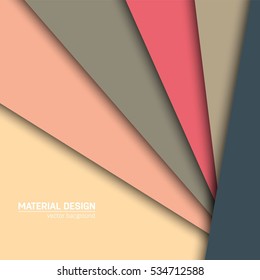 Vector material design background. Abstract creative concept layout template. For web and mobile app, paper art illustration, style blank, poster, booklet. Motion wallpaper element. Flat ui.