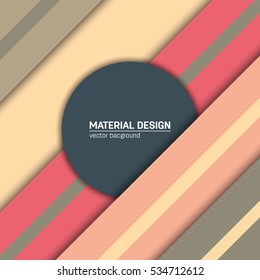 Vector material design background. Abstract creative concept layout template. For web and mobile app, paper art illustration, style blank, poster, booklet. Motion wallpaper element. Flat ui.