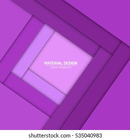 Vector material design background. Abstract creative concept layout template. For web and mobile app, paper art illustration, style blank, poster, booklet. Motion wallpaper element. Flat ui.