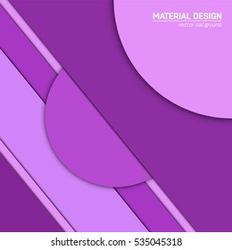 Vector material design background. Abstract creative concept layout template. For web and mobile app, paper art illustration, style blank, poster, booklet. Motion wallpaper element. Flat ui.