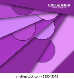Vector material design background. Abstract creative concept layout template. For web and mobile app, paper art illustration, style blank, poster, booklet. Motion wallpaper element. Flat ui.