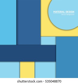 Vector material design background. Abstract creative concept layout template. For web and mobile app, paper art illustration, style blank, poster, booklet. Motion wallpaper element. Flat ui.