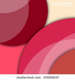 Vector material design background. Abstract creative concept layout template. For web and mobile app, paper art illustration, style blank, poster, booklet. Motion wallpaper element. Flat ui.