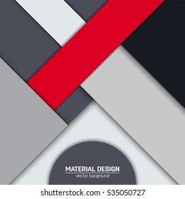 Vector material design background. Abstract creative concept layout template. For web and mobile app, paper art illustration, style blank, poster, booklet. Motion wallpaper element. Flat ui.