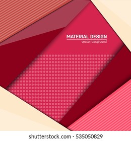 Vector material design background. Abstract creative concept layout template. For web and mobile app, paper art illustration, style blank, poster, booklet. Motion wallpaper element. Flat ui.