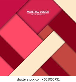 Vector material design background. Abstract creative concept layout template. For web and mobile app, paper art illustration, style blank, poster, booklet. Motion wallpaper element. Flat ui.