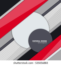 Vector material design background. Abstract creative concept layout template. For web and mobile app, paper art illustration, style blank, poster, booklet. Motion wallpaper element. Flat ui.