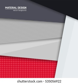 Vector material design background. Abstract creative concept layout template. For web and mobile app, paper art illustration, style blank, poster, booklet. Motion wallpaper element. Flat ui.