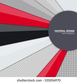 Vector material design background. Abstract creative concept layout template. For web and mobile app, paper art illustration, style blank, poster, booklet. Motion wallpaper element. Flat ui.