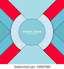 Vector material design background. Abstract creative concept layout template. For web and mobile app, paper art illustration, style blank, poster, booklet. Motion wallpaper element. Flat ui.