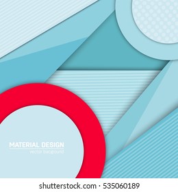 Vector material design background. Abstract creative concept layout template. For web and mobile app, paper art illustration, style blank, poster, booklet. Motion wallpaper element. Flat ui.
