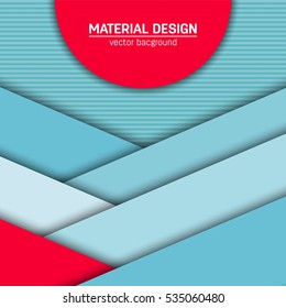 Vector material design background. Abstract creative concept layout template. For web and mobile app, paper art illustration, style blank, poster, booklet. Motion wallpaper element. Flat ui.