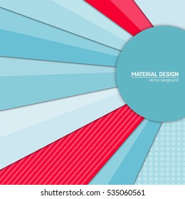 Vector material design background. Abstract creative concept layout template. For web and mobile app, paper art illustration, style blank, poster, booklet. Motion wallpaper element. Flat ui.