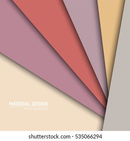 Vector material design background. Abstract creative concept layout template. For web and mobile app, paper art illustration, style blank, poster, booklet. Motion wallpaper element. Flat ui.