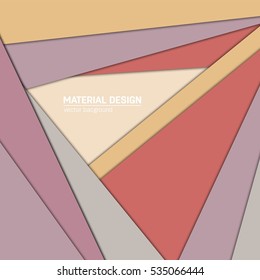 Vector material design background. Abstract creative concept layout template. For web and mobile app, paper art illustration, style blank, poster, booklet. Motion wallpaper element. Flat ui.