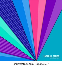 Vector material design background. Abstract creative concept layout template. For web and mobile app, paper art illustration, style blank, poster, booklet. Motion wallpaper element. Flat ui.