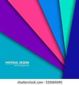 Vector material design background. Abstract creative concept layout template. For web and mobile app, paper art illustration, style blank, poster, booklet. Motion wallpaper element. Flat ui.