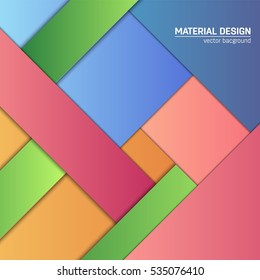 Vector material design background. Abstract creative concept layout template. For web and mobile app, paper art illustration, style blank, poster, booklet. Motion wallpaper element. Flat ui.