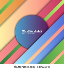 Vector material design background. Abstract creative concept layout template. For web and mobile app, paper art illustration, style blank, poster, booklet. Motion wallpaper element. Flat ui.