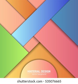 Vector material design background. Abstract creative concept layout template. For web and mobile app, paper art illustration, style blank, poster, booklet. Motion wallpaper element. Flat ui.