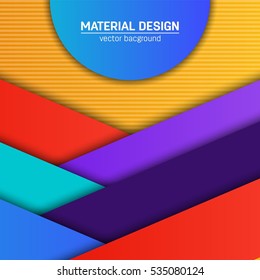 Vector material design background. Abstract creative concept layout template. For web and mobile app, paper art illustration, style blank, poster, booklet. Motion wallpaper element. Flat ui.
