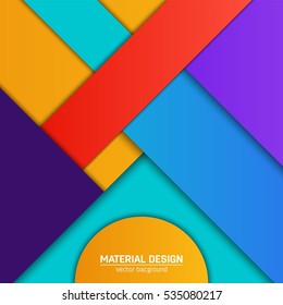 Vector material design background. Abstract creative concept layout template. For web and mobile app, paper art illustration, style blank, poster, booklet. Motion wallpaper element. Flat ui.